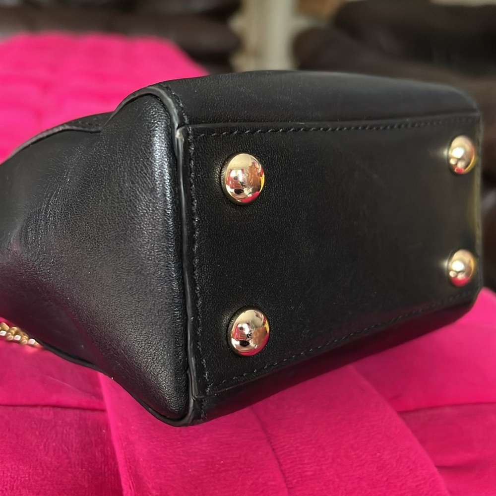 Henri Bendel Black Mini Bag with Gold Accent - Picture 12 of 15